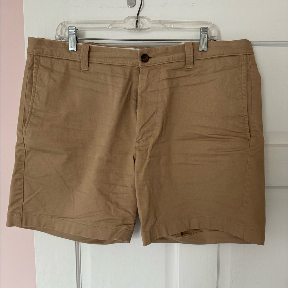 J Crew Khaki Men’s Shorts Flat Front W 36